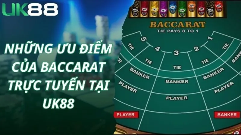 Những ưu điểm của baccarat trực tuyến tại Uk88