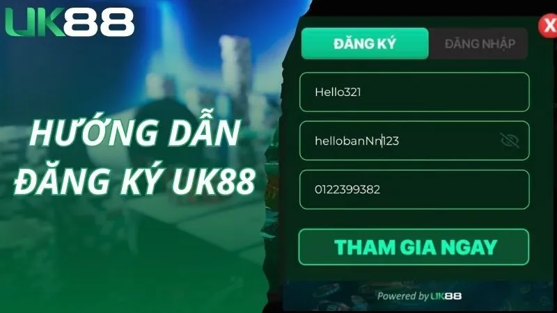 Hướng dẫn đăng ký UK88 cụ thể cho người chơi mới