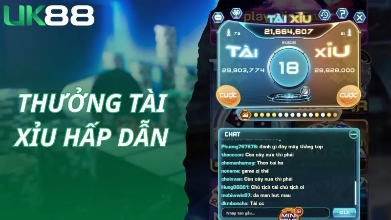 Thưởng cược tài xỉu cực hấp dẫn